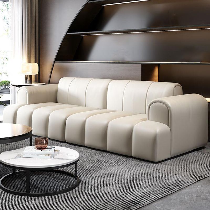 Contemporary Stationary Cushions Recessed Arm Living Room Settee Clearhalo 'furn' 'furn_sofas' 'Furniture' 'Living Room Furniture' 'Sofa' 'sofas' 1200x1200_a76581e3-e67d-4366-88fc-eebe240eedeb