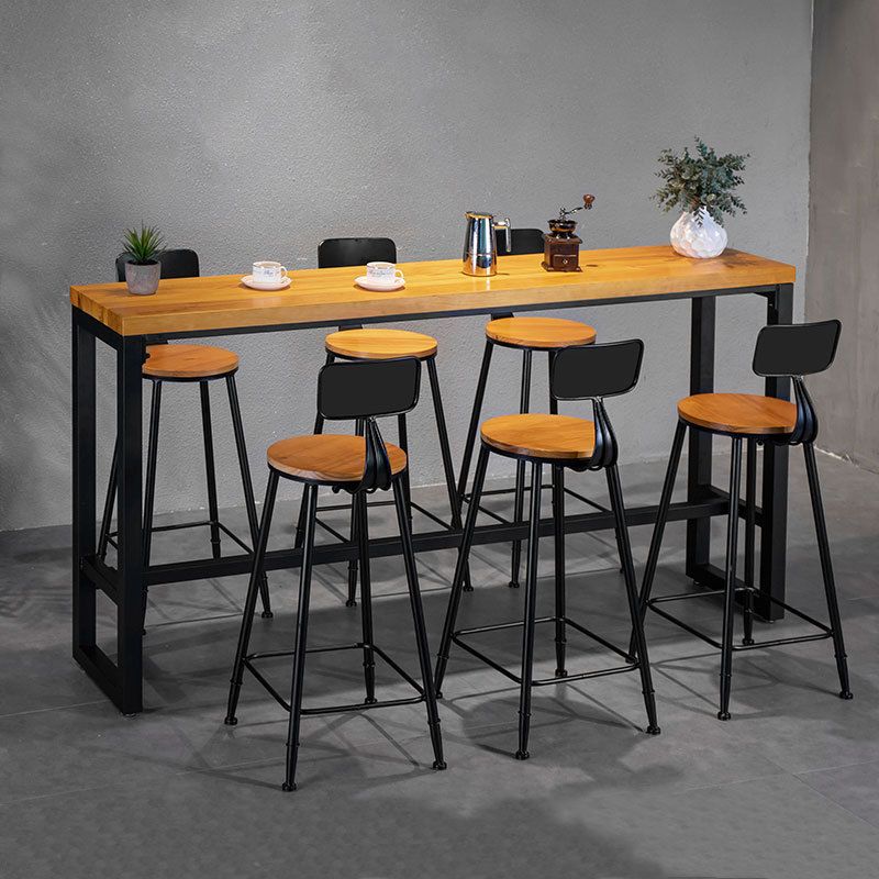 Tabouret de comptoir de style contemporain, tabouret de bar sans accoudoirs à dossier bas pour l'intérieur