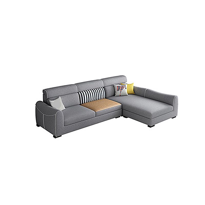 Sofá de almohada cosida contemporánea y sofá mechón cuadrado de chaise