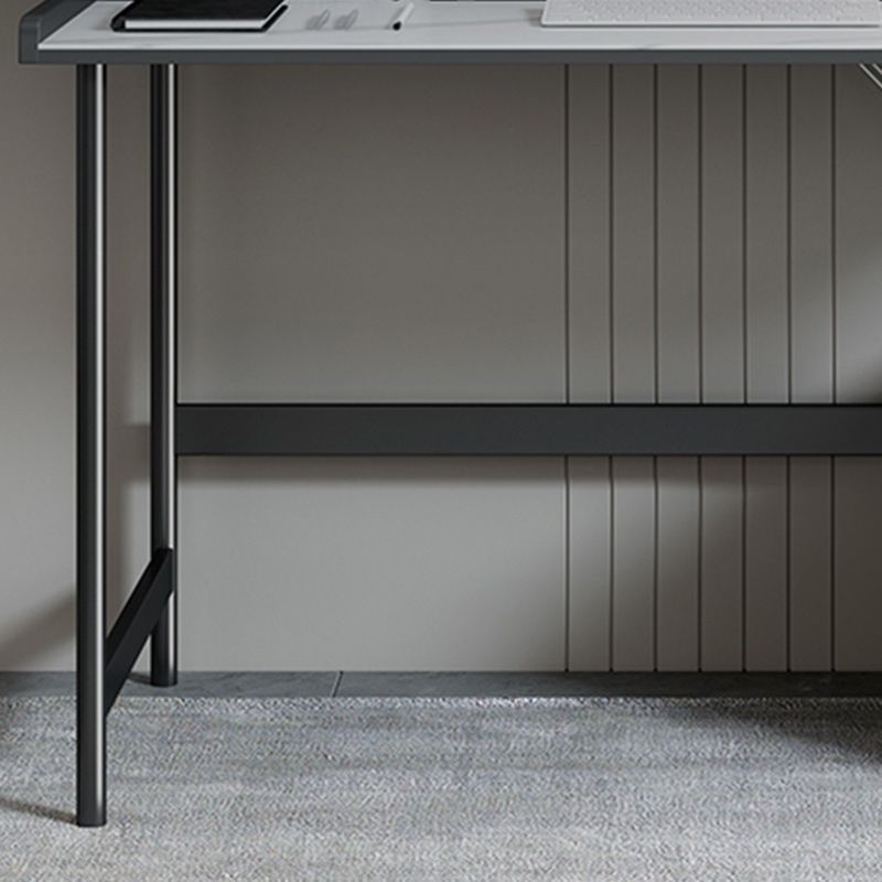 Zeitgenössischer rechteckiger Büroschreibtisch Stein Schreibtisch mit Regal für Büro