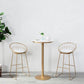 Glam 1/2/3 Pieces Faux Marble Bar Table Set Fixed Table Counter Set for Home Use Clearhalo 'Bar Furniture' 'furn' 'furn_home_bar_bar_sets' 'Furniture' 'Home Bars & Bar Sets' 'home_bar_bar_sets' 'Kitchen & Dining Furniture' 1200x1200_a76c12f1-6f43-408d-9df3-3d48dc2f90ab