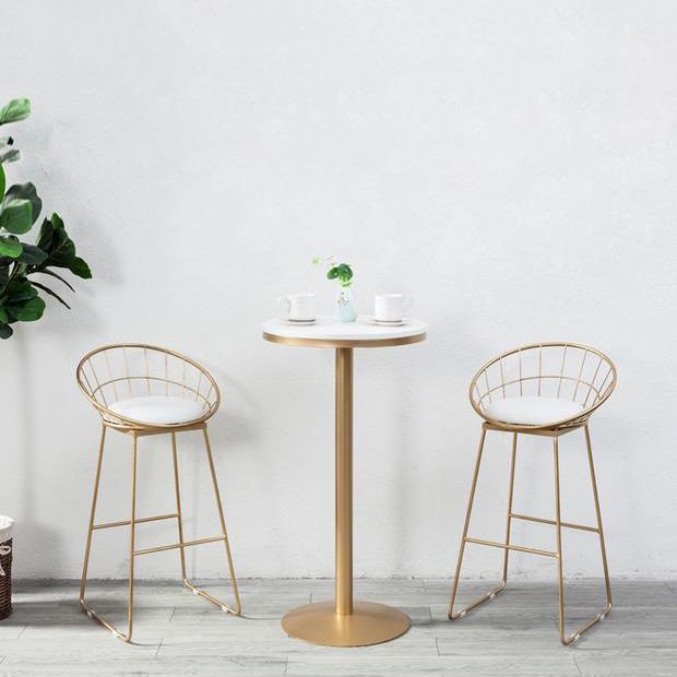 Glam 1/2/3 Pieces Faux Marble Bar Table Set Fixed Table Counter Set for Home Use Clearhalo 'Bar Furniture' 'furn' 'furn_home_bar_bar_sets' 'Furniture' 'Home Bars & Bar Sets' 'home_bar_bar_sets' 'Kitchen & Dining Furniture' 1200x1200_a76c12f1-6f43-408d-9df3-3d48dc2f90ab
