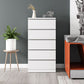 Contemporary Chest Wood Vertical Chest with Drawers for Home/Office