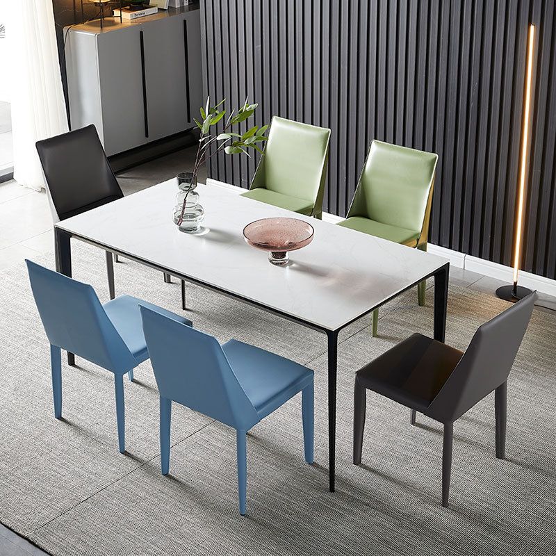 Contemporary Leather Indoor-Outdoor Side Chair Parsons Armless Dining Chair Clearhalo 'Dining Chairs' 'Dining Tables & Seating' 'dining_chair' 'furn' 'furn_dining_chair' 'Furniture' 'furniture_dining_chair' 'Kitchen & Dining Furniture' 1200x1200_a76c6ee5-f1db-474f-a7d6-9b55eaaef06e