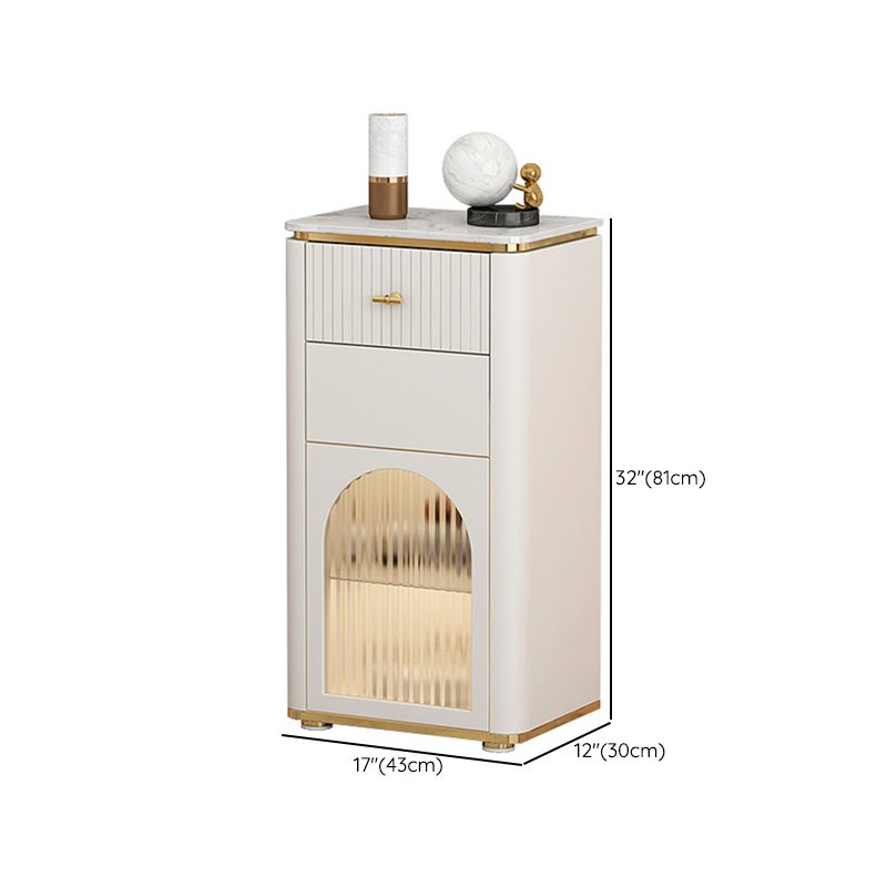 Commode classique de coffre de rangement de Glam de coffre de stockage en pierre de largeur de 11,7 pouces