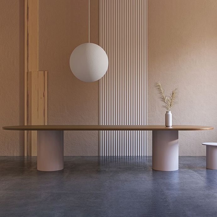 Solid Wood Contemporary Oval Table Wood Top Table for Dining Room and Kitchen Clearhalo ' dining_table' 'Dining Tables & Seating' 'Dining Tables' 'furn' 'furn_dining_table' 'Furniture' 'furniture_dining_table' 'Kitchen & Dining Furniture' 'kitchen&dining_furn' 'kitchen' 'kitchen_dining_table' 1200x1200_a76e08b5-fe66-400f-bf67-bf5fe11a23a8