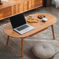 Contemporary Wooden Coffee Table Elliptical 4 Legs Cocktail Table Clearhalo 'Coffee & Accent Tables' 'Coffee Tables' 'coffee_tables' 'furn' 'furn_coffee_tables' 'Furniture' 'Living Room Furniture' 1200x1200_a76e3a98-5592-4710-8757-e4f70f54eab9