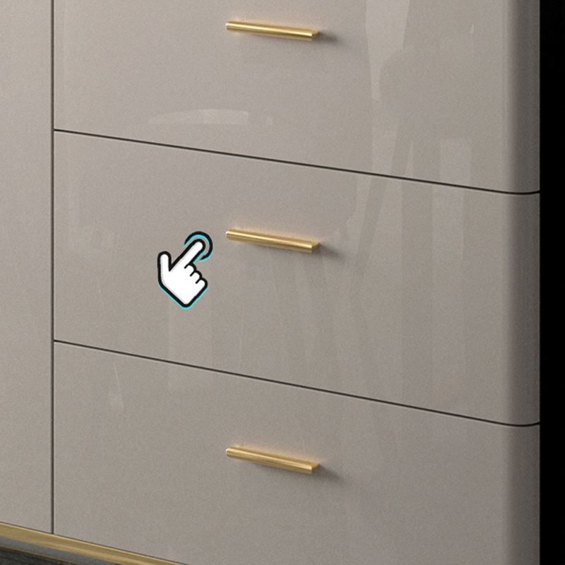 Glam Style Sideboard Buffet Server Adjustable Shelving Credenza for Dining Room Clearhalo 'buffet_sideboard' 'Buffets & Sideboards' 'furn' 'furn_buffet_sideboard' 'Furniture' 'Kitchen & Dining Furniture' 1200x1200_a76fa0d5-b4bd-4fbc-b714-c2d9e68f256e