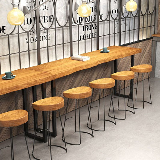 モダンバーの高さテーブルリビングルーム用のソリッドウッドトップビストロバーテーブル