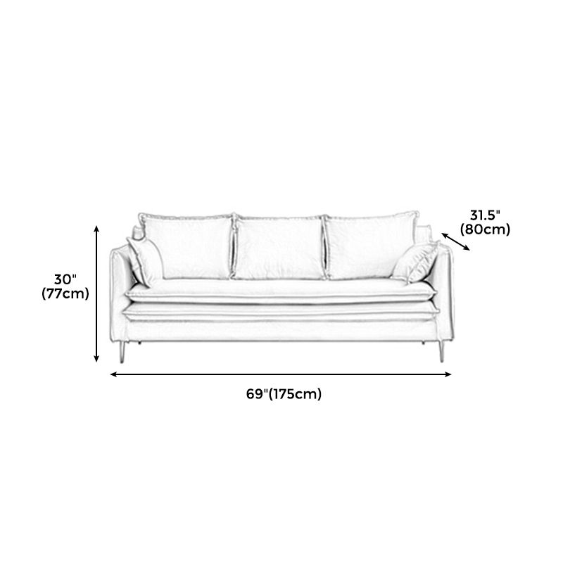 28" High Faux Leather Modern Square Arm Standard Sofa with Loose Back Stain Resistant Clearhalo 'furn' 'furn_sofas' 'Furniture' 'furniture_sofas' 'Living Room Furniture' 'Sofa' 'sofas' 1200x1200_a7728684-e316-46ef-b79f-a1afb1259680