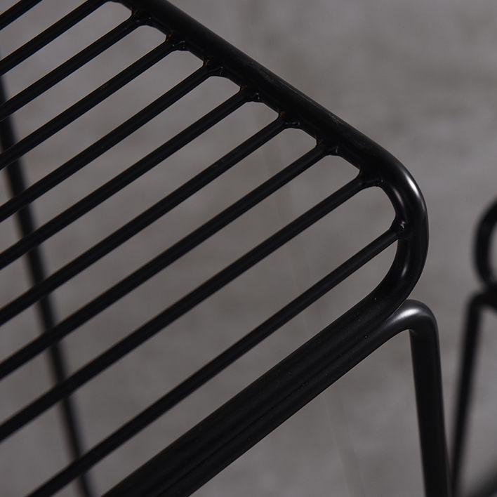 Industrial Armless Low Back Stool Steel Bar Height Stool for Bristol