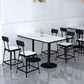 Modern Stone and Metal Dinette Set 1/2/5 Pieces White Table Set for Coffee Shop