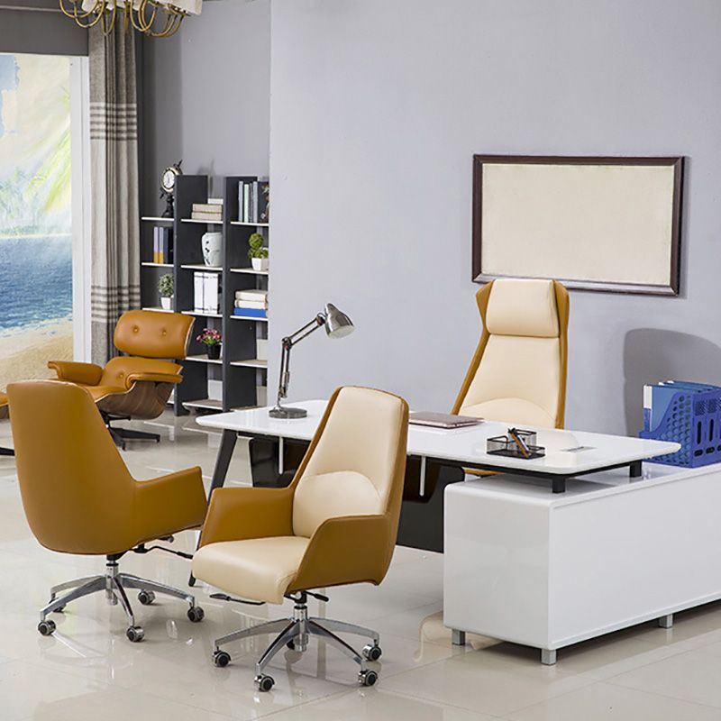 Moderne Ledermanager Stuhl ein verstellbarer lumbaler Support Executive Chair für Office