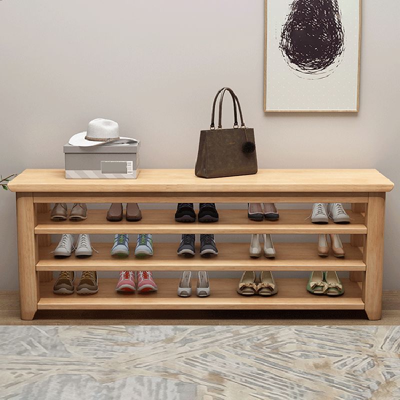 13.65-inch Width Modern Entryway Bench Solid Wood Seating Bench with Storage Clearhalo 'Benches' 'Chairs & Seating' 'furn' 'furn_benches' 'Furniture' 'Living Room Furniture' 1200x1200_a774895b-3079-4c50-89bf-eee6a31b258f