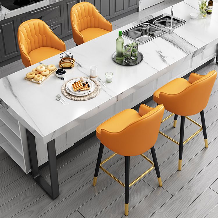 Scandinavian Home Armed Stool Matte Finish Upholstered Bar Stools Clearhalo 'Bar Furniture' 'Bar Stools' 'bar_stools' 'furn' 'furn_bar_stools' 'Furniture' 'furniture_bar_stools' 'Kitchen & Dining Furniture' 1200x1200_a774cea1-1cec-4649-b46b-c290256573ae