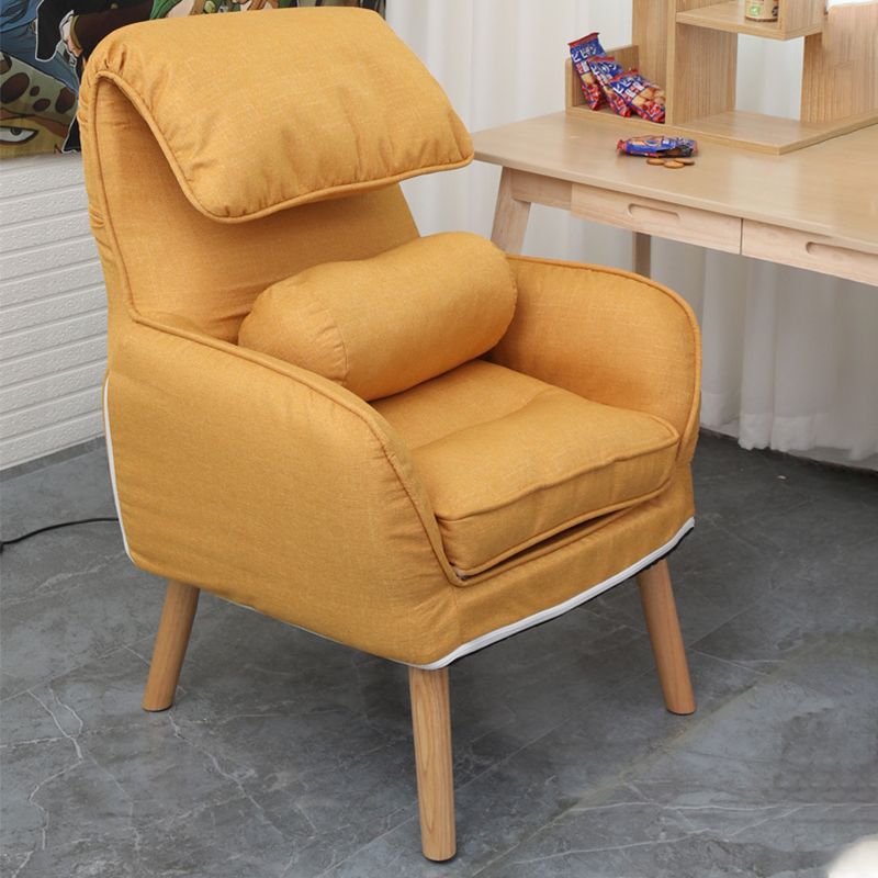 Flared Arms Chair with Pillow Back and Basic Four Legs for Bedroom Clearhalo 'Accent Chairs' 'accent_chairs' 'Chairs & Seating' 'furn' 'furn_accent_chairs' 'Furniture' 'Living Room Furniture' 1200x1200_a77578a8-e31a-4c9f-beea-cd6141316a4a