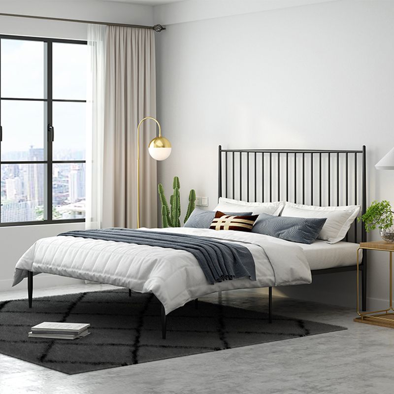 Modern Style Metal Slat Standard Bed with Rectangular Headboard Clearhalo 'Bedroom Furniture' 'Beds' 'furn' 'furn_beds' 'Furniture' 1200x1200_a775832a-6393-43bf-85c6-8ac7c82a67bf