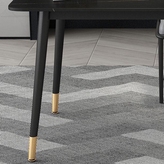 29.52 "H escritorio industrial de oficina industrial escritorio de secretario negro rectangular