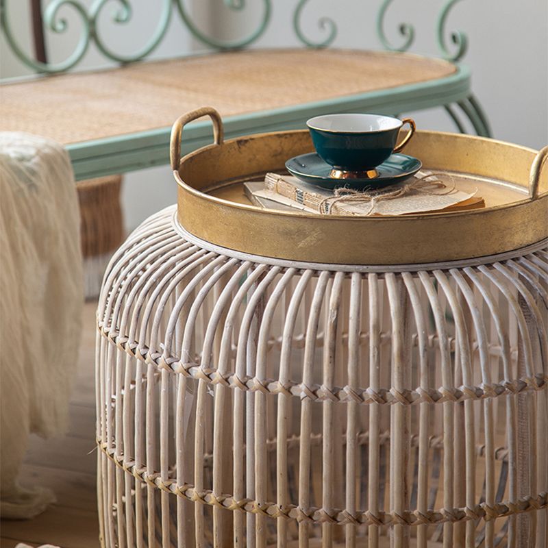 Paese francese tavolino rattan in difficoltà tavolino in metallo tavolo da cocktail