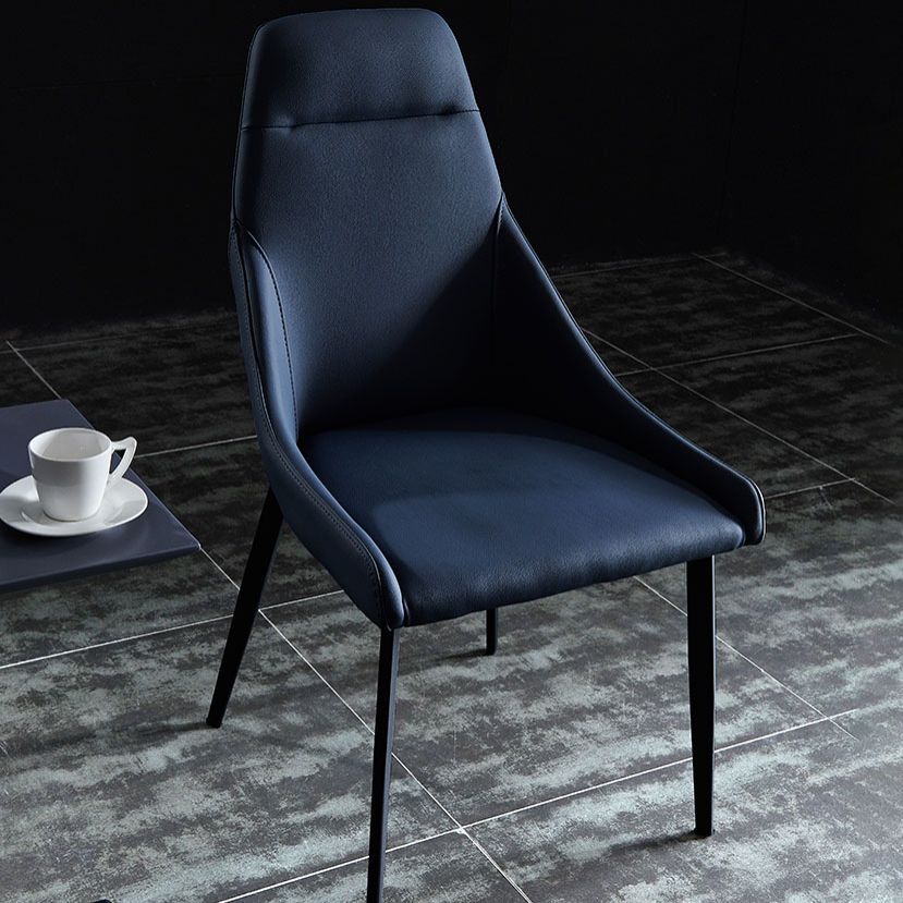 Modern Metal Dining Arm Chair Faux Leather Dining Side Chair for Restaurant Use Clearhalo ' kitchen&dining_furn' 'Dining Chairs' 'Dining Tables & Seating' 'dining_chair' 'furn' 'furn_dining_chair' 'Furniture' 'furniture_dining_chair' 'Kitchen & Dining Furniture' 'kitchen' 1200x1200_a779b17e-b88b-414e-8986-58a2ac40b7f5
