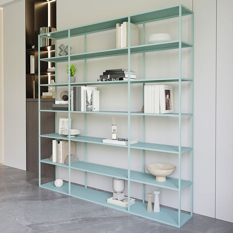 Vertical Metal Frame Bookshelf Modern Open Storage Bookcase , 10" W X 71" H