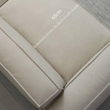 Sofa de bras carré moderne de 4 places 110,23 "Sofa en faux cuir beige de largeur