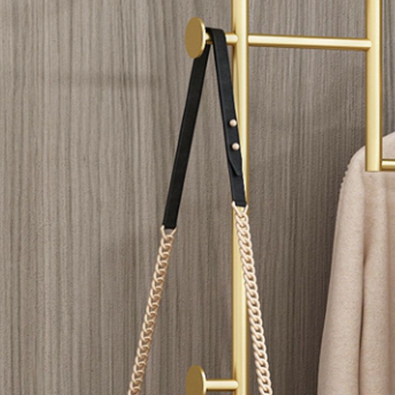 Wunderschöner Metallbeschattierungs -Rackkorb Vorratskleider Rack mit Kleiderhaken