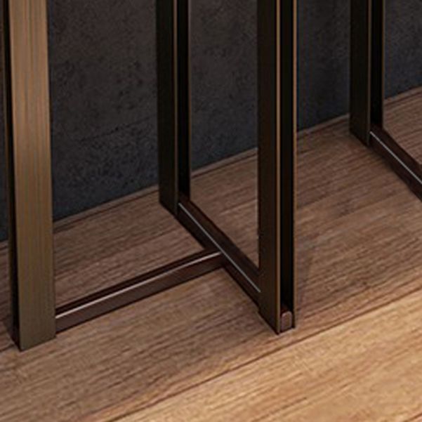 Stone Rectangle Console Tabla 1 Estante 33.46 "Mesa de altura de altura para Hall