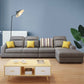 Grey Contemporary Sloped Arm Sofa with Bolster Pillows for Living Room Clearhalo 'furn' 'furn_sectionals' 'Furniture' 'furniture_sectionals' 'kitchen' 'kitchen_sectionals' 'Living Room Furniture' 'Sectionals' 1200x1200_a77b2893-c1e2-4c39-ba87-2077a60409ec
