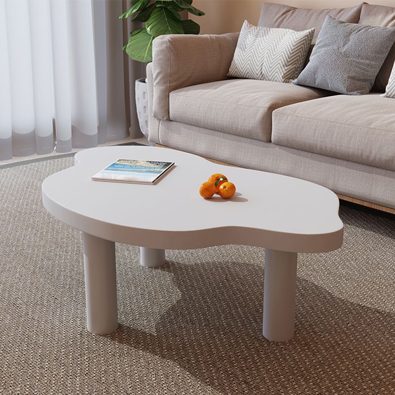 Geometric White Wood Coffee Table 3 Legs Base 1 Single Cocktail Table Clearhalo 'Coffee & Accent Tables' 'Coffee Tables' 'coffee_tables' 'furn' 'furn_coffee_tables' 'Furniture' 'furniture_coffee_tables' 'Living Room Furniture' 1200x1200_a77c63ac-58d1-477b-9acd-99348137fe08