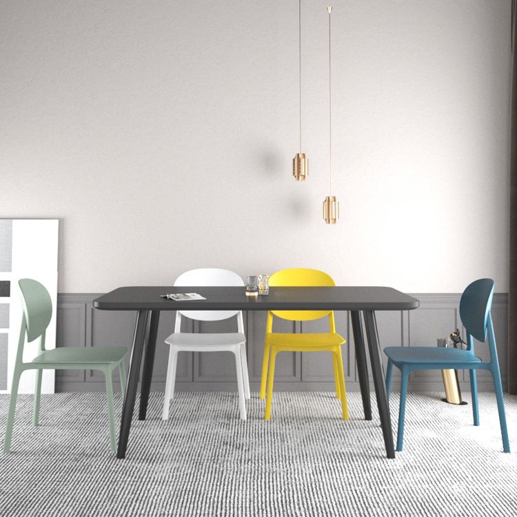 Plastic Contemporary Kitchen Dining Chair Armless Open Back Chair Clearhalo 'Dining Chairs' 'Dining Tables & Seating' 'dining_chair' 'furn' 'furn_dining_chair' 'Furniture' 'furniture_dining_chair' 'Kitchen & Dining Furniture' 1200x1200_a77e0ad6-29d0-4d80-87b1-26a1b909517f
