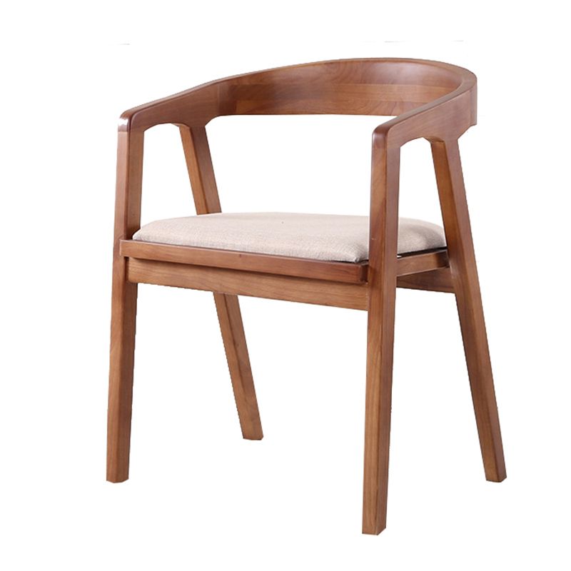Contemporary Upholstered Arm Chair Home Rubberwood Dining Chair Clearhalo 'Dining Chairs' 'Dining Tables & Seating' 'dining_chair' 'furn' 'furn_dining_chair' 'Furniture' 'Kitchen & Dining Furniture' 1200x1200_a781b707-4318-40c3-8f97-ba9959581a99