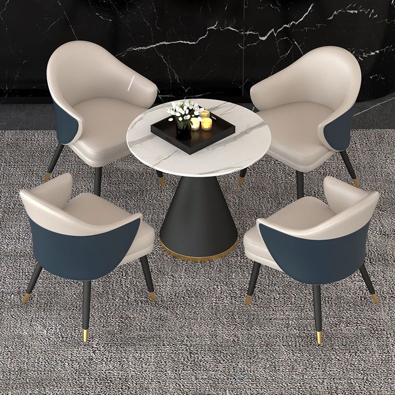 Contemporary 1/5 Pieces Dining Set Metal Dining Room Set for Home Use Clearhalo 'Dining Room Sets' 'Dining Tables & Seating' 'dining_room_set' 'furn' 'furn_dining_room_set' 'Furniture' 'furniture_dining_room_set' 'Kitchen & Dining Furniture' 1200x1200_a7829c76-2829-4752-accf-a87171022a6f