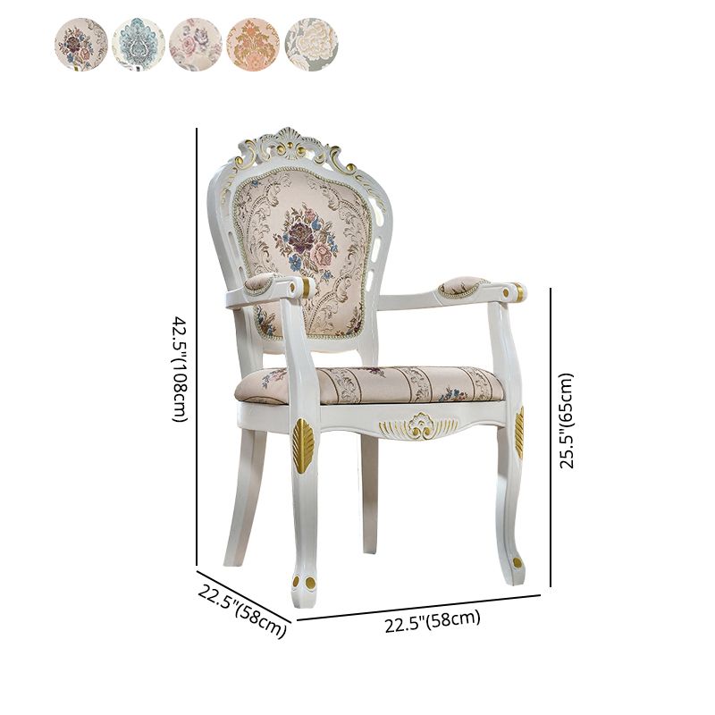 Victorian Fabric Home Arm Chair King Louis Back Matte Finish Dining Chair (Set of 2) Clearhalo ' kitchen&dining_furn' 'Dining Chairs' 'Dining Tables & Seating' 'dining_chair' 'furn' 'furn_dining_chair' 'Furniture' 'furniture_dining_chair' 'Kitchen & Dining Furniture' 'kitchen' 1200x1200_a7829ec7-9b22-4faf-98bd-61c7ae142b1b
