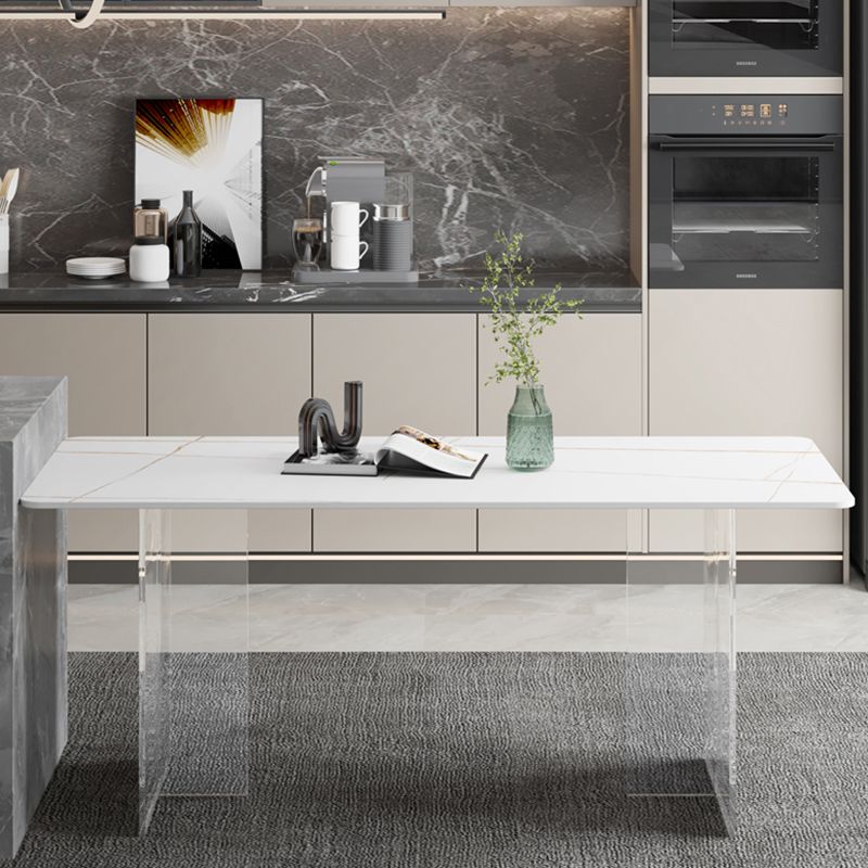 Contemporary Sintered Stone Standard Dining Table Rectangle Dining Table with Double Pedestal Clearhalo ' dining_table' 'Dining Tables & Seating' 'Dining Tables' 'furn' 'furn_dining_table' 'Furniture' 'furniture_dining_table' 'Kitchen & Dining Furniture' 'kitchen&dining_furn' 'kitchen' 'kitchen_dining_table' 1200x1200_a782dde6-e7af-4ad5-99b1-9a92f097c823