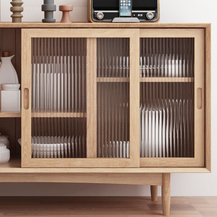 Modern Storage Sideboard Wooden Kitchen Sideboard with Drawers and Doors Clearhalo 'buffet_sideboard' 'Buffets & Sideboards' 'furn' 'furn_buffet_sideboard' 'Furniture' 'Kitchen & Dining Furniture' 1200x1200_a7845d87-1e84-4529-a5c8-f42656c5bfda