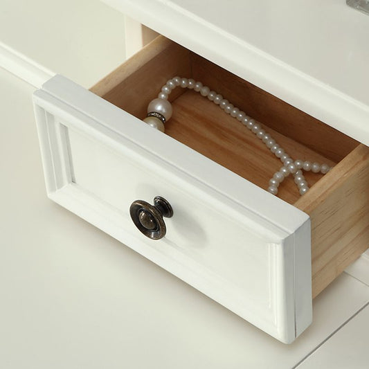 Traditionelles verspiegeltes Make-up Eitelkeitsgummi Holz Schminktischhocker Set