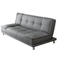 Modern Armless Convertible Chair Single Sleeper Sofa with Biscuit Back Clearhalo 'furn' 'furn_sofas' 'Furniture' 'furniture_sofas' 'kitchen' 'kitchen_sofas' 'Living Room Furniture' 'Sofa' 'sofas' 1200x1200_a7863859-2e70-4ad2-a39a-b9f5da34085d