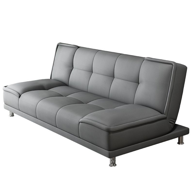 Modern Armless Convertible Chair Single Sleeper Sofa with Biscuit Back Clearhalo 'furn' 'furn_sofas' 'Furniture' 'furniture_sofas' 'kitchen' 'kitchen_sofas' 'Living Room Furniture' 'Sofa' 'sofas' 1200x1200_a7863859-2e70-4ad2-a39a-b9f5da34085d
