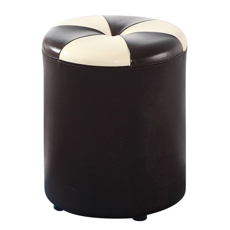 Blue Modern Pouf Faux Leather Stain Resistant Round Pouf for Drawing Room Clearhalo 'furn' 'furn_ottomans_poufs' 'Furniture' 'Living Room Furniture' 'Ottomans & Poufs' 'ottomans_poufs' 1200x1200_a7864377-d44d-45cc-9948-76a6c5818f91