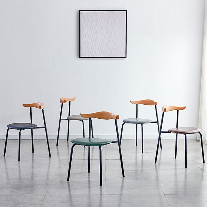 Contemporary Metal Dining Armless Chairs Open Back Dining Side Chair for Restaurant Clearhalo ' kitchen&dining_furn' 'Dining Chairs' 'Dining Tables & Seating' 'dining_chair' 'furn' 'furn_dining_chair' 'Furniture' 'furniture_dining_chair' 'Kitchen & Dining Furniture' 'kitchen' 1200x1200_a786546a-a4b9-4843-a25b-31828b51c4bb