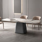 Rectangle Stone Dining Table Modern Dining Table with Pedestal Base Clearhalo 'Dining Tables & Seating' 'Dining Tables' 'dining_table' 'furn' 'furn_dining_table' 'Furniture' 'furniture_dining_table' 'Kitchen & Dining Furniture' 'kitchen' 'kitchen_dining_table' 1200x1200_a7866e88-05aa-41ae-8d41-66b5ca10fdfa