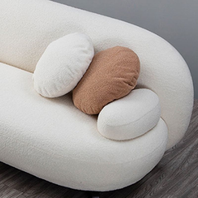 Pillow Top Arm Sofa Contemporary Wool 29.9-Inch High Sofa in White Clearhalo 'furn' 'furn_sofas' 'Furniture' 'Living Room Furniture' 'Sofa' 'sofas' 1200x1200_a7880745-68f4-4205-a0d0-75969fc731bf