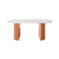 Stone Top Dining Room Table Traditional Luxury Oval Table with Sled Base