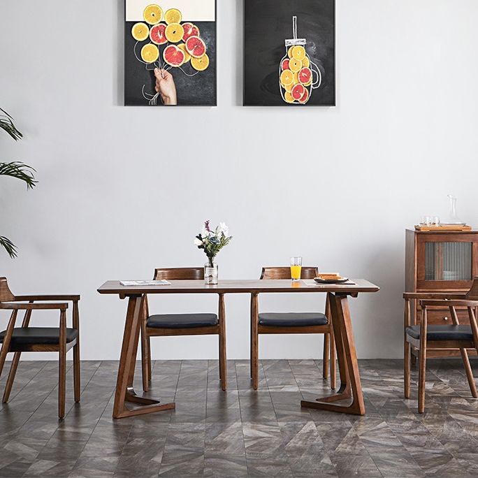 Rectangle Modern Dining Table Solid Wood Fixed Table for Kitchen Clearhalo ' dining_table' 'Dining Tables & Seating' 'Dining Tables' 'furn' 'furn_dining_table' 'Furniture' 'furniture_dining_table' 'Kitchen & Dining Furniture' 'kitchen&dining_furn' 'kitchen' 'kitchen_dining_table' 1200x1200_a78958c7-df52-4296-8463-dc99fd46a15a