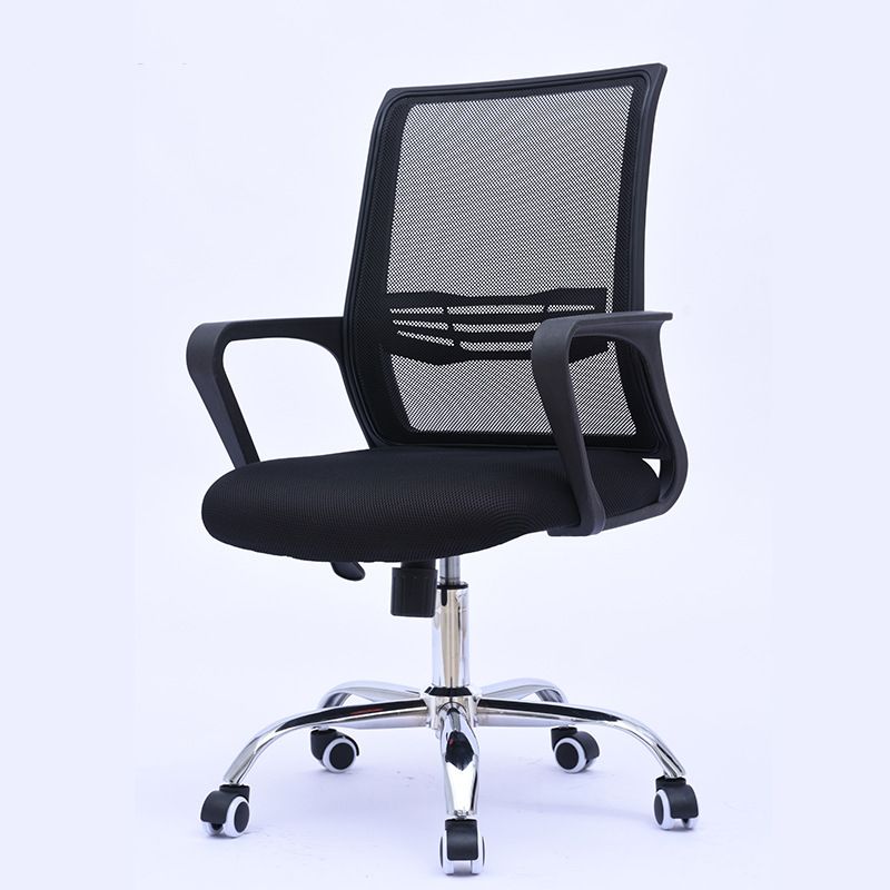 Modern Wheels Arm Chair Microfiber Conference Mid-Back Swivel Chair Clearhalo 'furn' 'furn_office_chair' 'Furniture' 'Office Chairs' 'Office Furniture' 'office_chair' 1200x1200_a78afcc0-3f80-4dbc-a28f-dc7d59cf9ddb