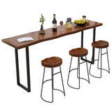 Table du bistrot table du bistrot en bois de pin rectangle avec base de chevalet en noir