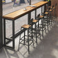 Industrial Style Pub Table Bar Height Solid Wood Rectangle Bar Table for Indoor Clearhalo 'Bar Furniture' 'Bar Tables' 'bar_tables' 'furn' 'furn_bar_tables' 'Furniture' 'Kitchen & Dining Furniture' 1200x1200_a78babe7-15bd-4e75-83bd-6d1319d78a83