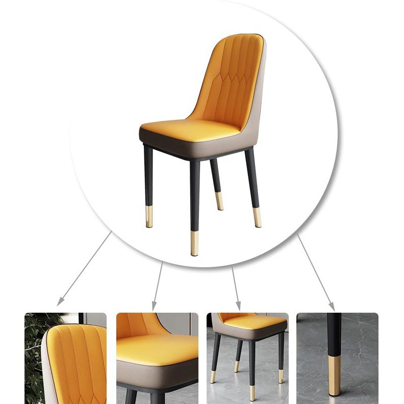 Nordic Style Kitchen Metal Dining Chair Parsons Dining Armless Side Chair Clearhalo ' kitchen&dining_furn' 'Dining Chairs' 'Dining Tables & Seating' 'dining_chair' 'furn' 'furn_dining_chair' 'Furniture' 'furniture_dining_chair' 'Kitchen & Dining Furniture' 'kitchen' 1200x1200_a78c3f7c-4302-4b61-b192-fb071beb38db