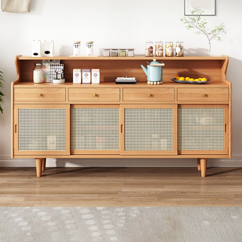 Modern Buffet Table Pine Sideboard Table with Doors for Dining Room Clearhalo 'buffet_sideboard' 'Buffets & Sideboards' 'furn' 'furn_buffet_sideboard' 'Furniture' 'Kitchen & Dining Furniture' 1200x1200_a78cea72-32c0-429c-8c88-38ca1f380765